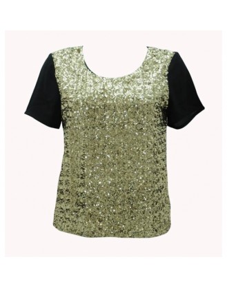 Top with sequins gold